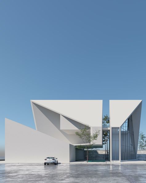 Home Designs Exterior, Facade Architecture Design, Conceptual Architecture, Modern Villa Design, Architecture Building Design, Architecture Design Concept, Minimalist Architecture, Facade Architecture, Futurism