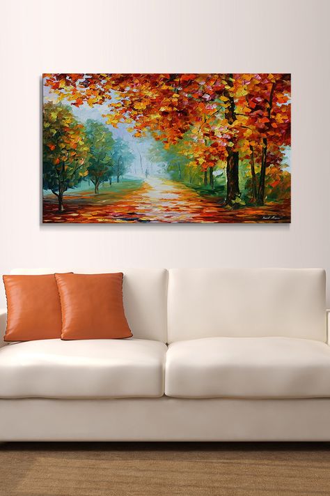 PicturePerfectInternational "Evanescing Sight" by Leonid Afremov Painting Print on Wrapped Canvas | Wayfair Acrylic Painting On Canvas Ideas, Draw Decor, Canvas Lms, Leonid Afremov, Acrylic Painting Ideas, Deco Wallpaper, Canvas Painting Ideas, Abstract City, Easy Canvas