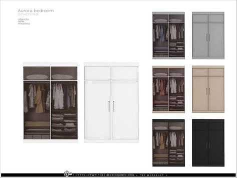 The Sims Resource - Aurora bedroom - wardrobe Sims 4 Built In Closet, Sims 4 Cc Built In Closet, Sims 4 The Sims Resource Cc, Sims 4 Cc Dresser Furniture, Wardrobe Sims 4 Cc, Sims 4 Cc Wardrobe Clutter, Sims 4 Dresser Room Cc, Sims 4 Build Cc Bedroom, Sims 4 Cupboard