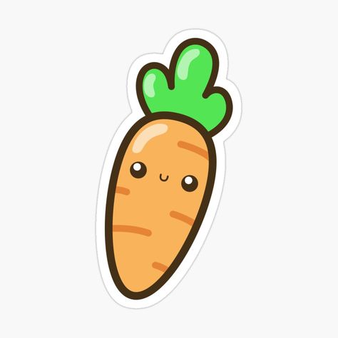 Get my art printed on awesome products. Support me at Redbubble #RBandME: https://www.redbubble.com/i/sticker/Cute-carrot-by-pancoana/142279625.EJUG5?asc=u Cute Carrot Drawing, Carrot Doodle, Carrot Cartoon, Carrot Drawing, Carrot Art, Cute Carrot, Cute Canvas Paintings, Cute Paintings, Cute Canvas