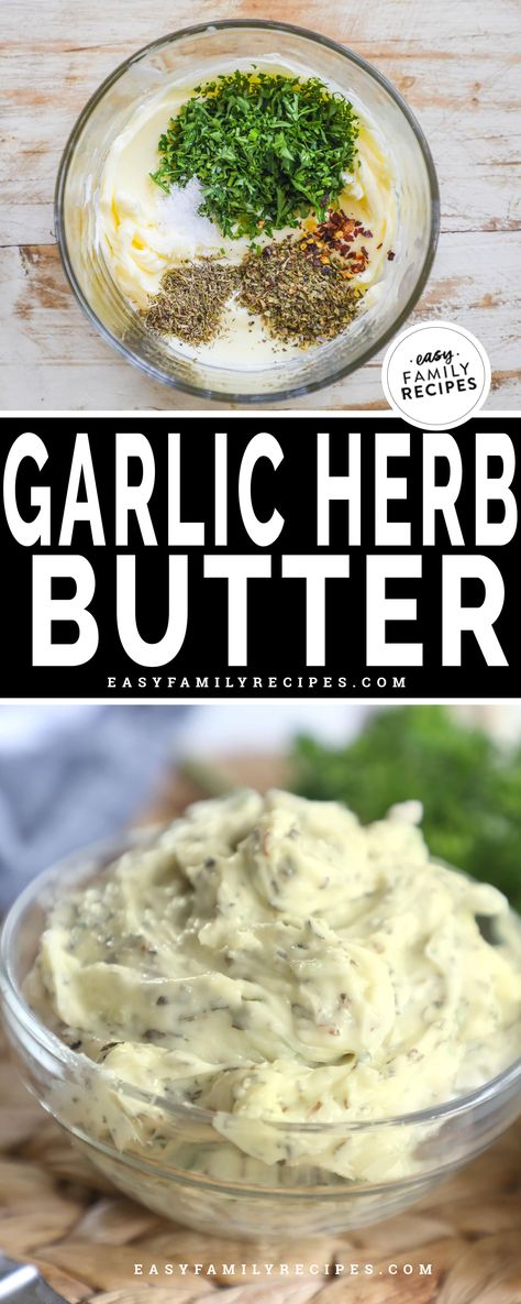 Garlic Herb Butter Dried Herbs, Garlic Parsley Butter, Garlic Herb Butter For Steak, Garlic Dill Butter, Garlic Butter Recipe Homemade For Bread, Herbed Butter Recipe For Turkey, Herbs Butter Recipe, Herbed Garlic Butter, Roasted Garlic Herb Butter