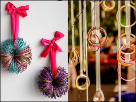 Bangle Ceremony Decoration At Home, Bangle Ceremony Decoration, Diwali Decoration Lights, Haldi Ceremony Decorations, Bangle Ceremony, Mehendi Decor Ideas, Diy Diwali Decorations, Wedding Backdrop Decorations, Easy Candles