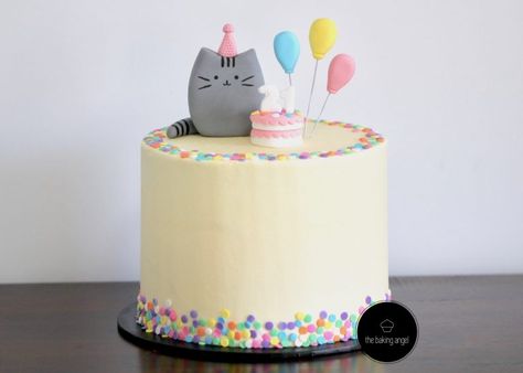 Birthday Pusheen, Pusheen Cake, Pusheen Birthday, 1st Year Cake, Birthday Cake For Cat, 8th Birthday Cake, 10 Birthday Cake, 21st Cake, 9th Birthday Parties