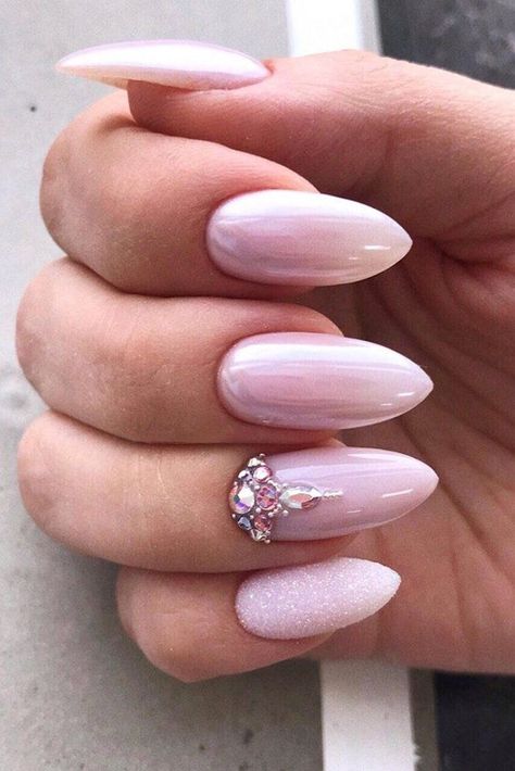 30 Pinterest Nails Wedding Ideas You Will Like ❤ pinterest nails elegant pink design with rhinestones tami_tamichka #weddingforward #wedding #bride #weddingnails #pinterestnails Pinterest Nail Ideas, Ring Finger Nails, Nails Elegant, Winter Manicure, Pinterest Nails, Nails Design With Rhinestones, Nails Wedding, Winter Nail Art, Winter Nail Designs