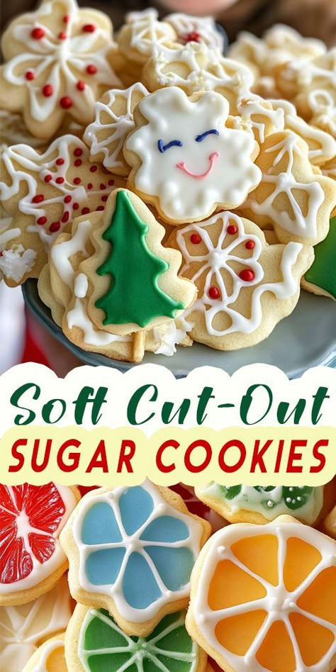 🌟 Pro Tips for Perfect Cut-Out Sugar Cookies – Learn how to bake soft, buttery sugar cookies that hold their shape. Perfect for decorating like a pro! #BakingTips #HomemadeCookies #CutOutSugarCookies Sugar Cookie For Decorating Recipe, Classic Cut Out Sugar Cookies, Soft Sugar Cookies For Decorating, Christmas Sugar Cut Out Cookies, Soft Buttery Sugar Cookies, Easy Sugar Cookie Recipe For Decorating, Easy Cookies To Decorate, Cut Sugar Cookie Recipe, Royal Icing For Flooding Cookies