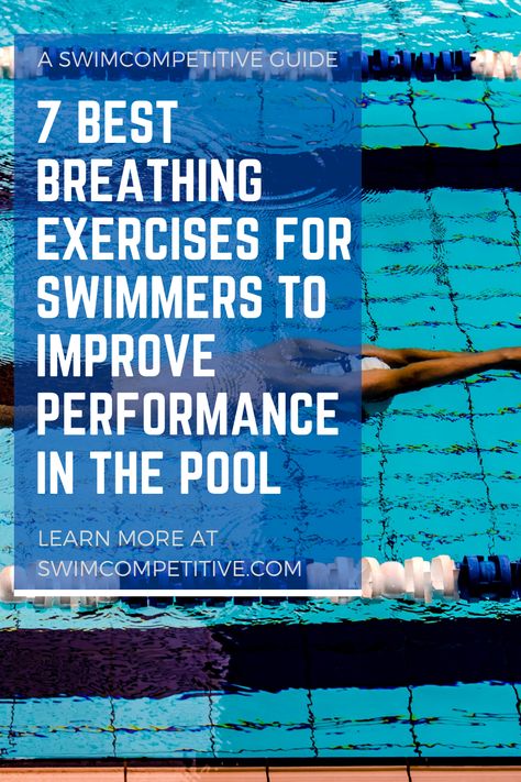 Breathing is one of the most simple and natural occurring processes in our body- something we barely have to think about, something we take for granted, and something that can have a much larger effect on our performance in the pool than we realize. So why not maximize it? In this article, I take a look at some pool and dryland breathing exercises for swimmers to increase lung capacity, enforce proper breathing technique, and lower stress before a big race for enhanced performance. Swimming Tips Breathing, Exercises For Swimmers, Swimming Inspiration, Dryland Workout, Workouts For Swimmers, Swimming Technique, Swimming Videos, Increase Lung Capacity, Pool Exercises