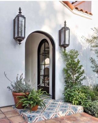 Mediterranean Front Door, Mediterranean Front Doors, Spanish Inspired Home, Modern Spanish Home, Door Pictures, Spanish Exterior, Spanish Revival Home, Mediterranean Mansion, Spanish Hacienda