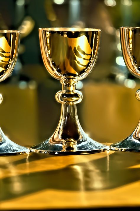 Thanks to Marek Studzinski for making this photo available freely on @unsplash 🎁 Goblet Aesthetic, Golden Goblet, Communion Cups, Cup Cup, Silver Table, Absinthe Fountain, Golden Yellow, Champagne Flute, Hd Photos