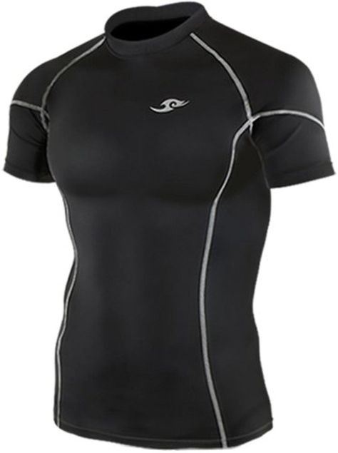 New 014 Take Five Skin Tight Compression Base Layer T Shirts Short Sleeve Black Mens S - 3xl (L) - Brought to you by Avarsha.com Compression Clothing, Compression T Shirt, Layered Shirts, Shirts Short Sleeve, Layered T Shirt, Pretty Shirts, Compression Shirt, Compression Shorts, Athletic Outfits