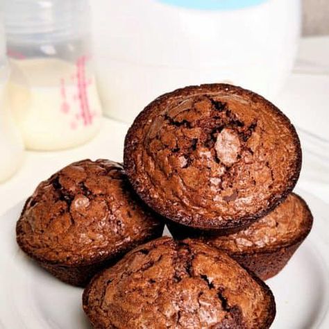 Lactation Brownie Boobie Bites - A Daily Dose of Mom Increase Breastmilk Supply, Power Pumping, Breastfeeding Snacks, Lactation Smoothie, Baby Meals, Increase Breastmilk, Healthy Milk, Breastfeeding Foods, Lactation Recipes