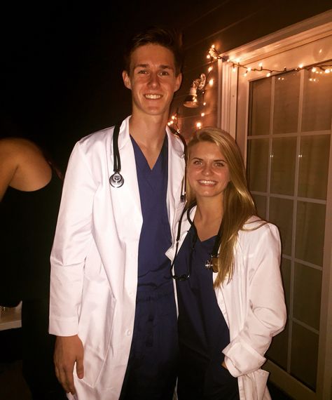 Derek Shepherd and Meredith Grey Derek And Meredith Costume, Meredith And Derek Costume, Meredith Grey Halloween Costume, Meredith Grey Costume, Derek Shepherd And Meredith Grey, Shepherd Costume, Merida Costume, Meredith And Derek, Derek Shepherd