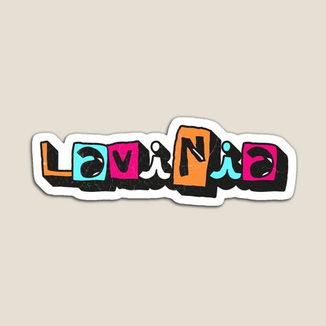 colorful Lavinia name sticker, custom name sticker for Lavinia Layla Name Wallpaper, Lavinia Name, Lavinia Percy Jackson, Mona Hauge Lavinia, Lavinia Stamps Zemira, My Name Is, Name Stickers, Couple Cartoon, Name Design