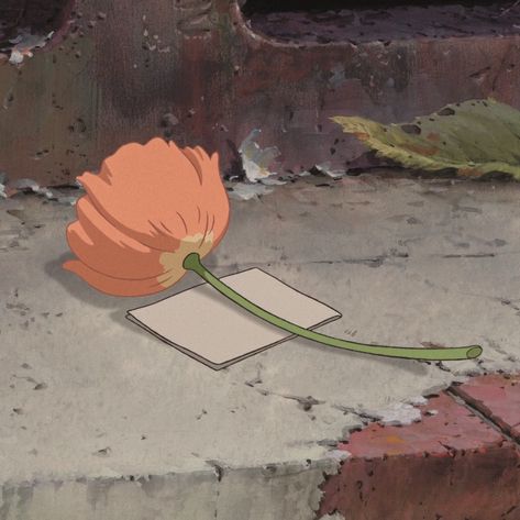 Ghibli Movies, Studio Ghibli, A Flower, Orange, Wall