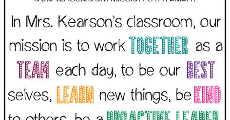 As part of our First 8 Days of Leader In Me, my amazing first grade class had to come up with a classroom mission statement that reflecte... Class Mission Statement Kindergarten, Leader In Me Class Mission Statement, Class Mission Statement Leader In Me, Classroom Mission Statement, Class Mission Statement, Verbs Anchor Chart, Class Quotes, 2nd Grade Class, Mission Statements