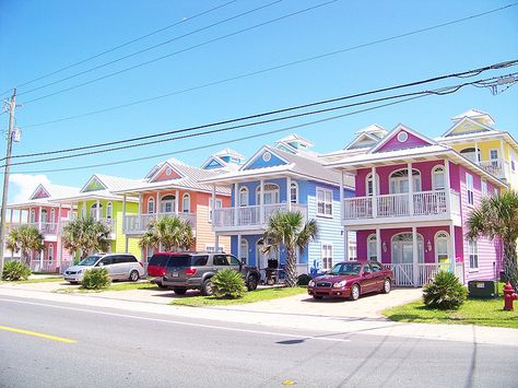 Aghhh i LOVE passing these houses in Panama City! they are the absolute cutest! Cant wait for SB2k12! Colorful Beach House, Nice Homes, Colorful Houses, Panama City Beach Florida, Dream Beach, Pink Houses, Panama City Beach, Panama City Panama, Florida Beaches