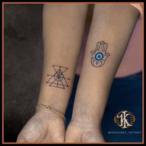 Protected by the power of the Hamsa and the watchful eye. “Marked with symbols of abundance, attracting wealth and prosperity at every turn.” .. . Krossinks Tattoos Navi Mumbai. To Book Appointment DM us.! #tattoo #tattooideas #feed #fasion Prosperity Tattoo, Us Tattoo, Cute Couple Tattoos, Attracting Wealth, Watchful Eye, Wealth And Prosperity, Book Appointment, Navi Mumbai, Attract Wealth