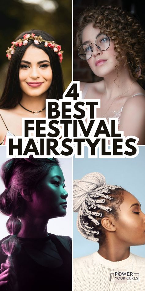 Step up your festival game with these 4 show-stopping hairstyles! Rock bold space buns, channel your inner bohemian with fishtail braids, or go for carefree beach waves. Add accessories like hair cuffs, flowers, or glitter for an extra festive touch. These styles are not only gorgeous but also functional for dancing the day (and night) away! Festival Games, Fishtail Braids, Hair Cuffs, Space Buns, Try On Hairstyles, Be More Productive, Festival Hair, More Productive, Fish Tail Braid