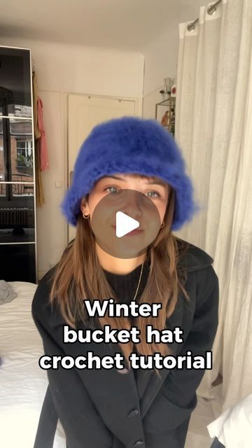 léa on Instagram: "↓↓ WRITTEN TUTORIAL ↓↓

Here’s a small tutorial for my winter bucket hat because you guys seemed to like it 💙 i’m using @knitproeu wonderful Oasis chunky hooks ✨

WRITTEN TUTORIAL:

You will need:
- Fluffy yarn (I’m using Katia wow fluffy)
- A 9mm hook
- Scissors, stitch markers and a yarn needle

Row 1: 
Make a magic ring, crochet 12 Dc inside. 
Sl st into first stitch to close row. 
Row 2:
Ch2 and place 2Dc in each stitch. 
Sl st into first stitch to close row. 
Row 3:
Ch2 and place 2Dc in the first 
stitch, then 1Dc in the next. 
Continue like this until
end of row (2Dc, 1Dc, 2Dc…)
Sl st into first stitch to close row. 
Row 4:
Ch1 and place 2Hdc (not Dc!!!) 
in the first stitch, then 1Hdc
in the next 2 ones.
Continue until end of row 
(2Hdc, 1Hdc, 1Hdc, 2Hdc…)
Sl st Winter Bucket Hat Crochet, Crochet Winter Bucket Hat, Winter Crochet Bucket Hat, Magic Ring Crochet, Bucket Hat Crochet, Ring Crochet, Fluffy Bucket Hat, Winter Bucket Hat, Fluffy Yarn