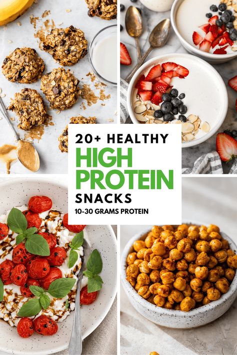 These easy, high protein snacks are perfect if you need something to fuel your workouts or for a quick bite in between meals. #highprotein #snacks #highproteinsnack Healthy High Protein Snack Recipes, Healthy Snacks For Women, Quick Veggie Snacks, Healthy Snack Savory, Healthy High Protein Snacks On The Go, High Protein Evening Snacks, Clean Eating High Protein Meals, Quick Snacks Healthy, High Protein High Carb Snacks