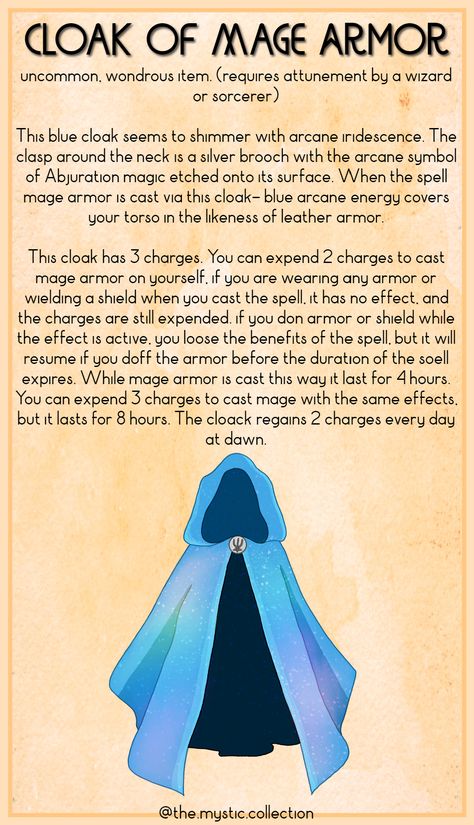 A homebrew magic item to suit your squishy wizards and sorcerers, and your protect everyone's favorite glass canons. Dnd Magic Items For Wizards, Magic Items For Wizards, Dnd Sorcerer Magic Items, Dnd Magic Items Homebrew Wizard, Wizard Magic Items 5e, Dnd Sorcerer Items, Sorcerer Magic Items 5e, Wizard Armor, Mage Armor