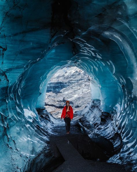 Katla volcano 🌋 located in the southern highlands, near the town Vík is one of the biggest active volcanoes in Iceland! 🇮🇸 We went on a tour with @arcticadventures to explore its ice caves 🧊❄️ and our experience was incredible! 🤩 We started our tour in the town of Vík (you could also choose to start from Reykjavik) and drove towards this majestic volcano with a superjeep!…which by the way was an experience on its own 😎 After we’ve arrived we’ve put on crampons to walk on ice easier and sa... Ice Cave Iceland, Iceland Volcano, Vik Iceland, Iceland Trip, Ice Caves, Cave Tours, Iceland Reykjavik, Ice Cave, Southern Highlands