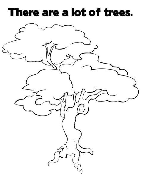 Free Printable Tree Coloring Pages For Kids Jungle Coloring Pages, Family Tree Printable, Tree Interior, Tree Coloring, Tree Outline, Jungle Tree, Tree Plan, Coloring Pages Inspirational, Simple Tree