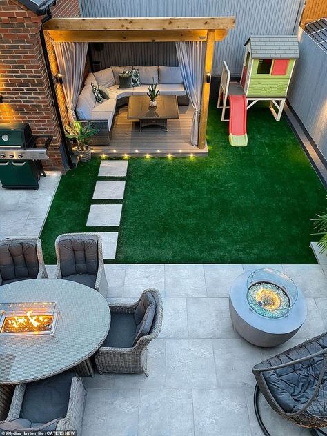 Tiny Home Inspiration, Moderne Have, Back Garden Design, Backyard Seating, Patio Garden Design, Backyard Remodel, Garden Makeover, Garden Inspo, Backyard Inspiration