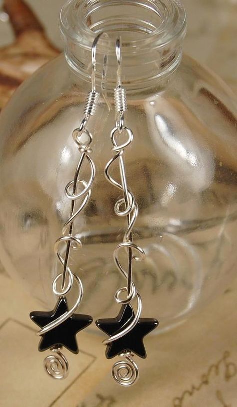 Wire Earrings     Wire Earrings Diy Wire Earrings, Bijoux Fil Aluminium, Wire Jewelry Designs, Diy Wire Jewelry, Wire Work Jewelry, Earrings Inspiration, Handmade Wire Jewelry, Funky Jewelry, Diy Crafts Jewelry