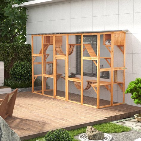 Outside Cat House, Katt Grejer, Cat Area, Cat Patio, Cat Cage, Outdoor Cat Enclosure, Cat House Diy, Cat Run, Outdoor Cat House