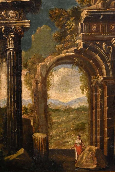 Ruins Landscape, Greek Paintings, 18th Century Paintings, Rennaissance Art, Roma Italy, Arte Van Gogh, Historical Painting, Architecture Painting, Classic Paintings