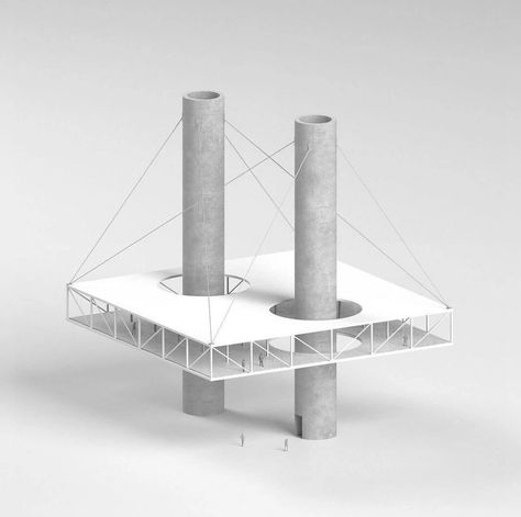 Saul Kim, Cantilever Architecture, Structural Expressionism, Concept Models Architecture, Architectural Model, Arch Model, Architecture Model Making, Architecture Building Design, Architecture Concept Drawings