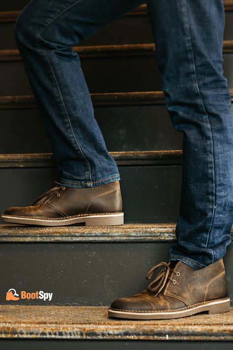 Chukka boots are style staples, but when you search for the best pair, you’re barraged by different brands. To make things even more confusing, some of the biggest names like Clarks have multiple versions. We took a close look at one of the top chukkas, the Clarks Bushacre 2, and broke it down piece by piece so you can decide if it’s the right boot for you. Clark’s Desert Boot Outfit Men, Clarks Desert Boots, Clark Desert Boots Mens Outfit, Clarks Desert Boot Outfit Men, Clarks Desert Boot Outfit, Chukka Boot Outfit, Clark Desert Boots, Desert Boot Outfit, Chukka Boots Outfit