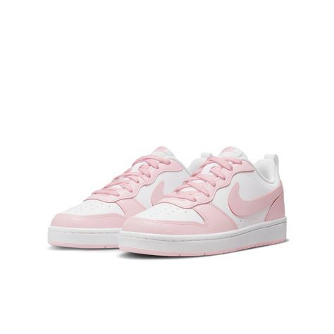 DQ0492-100 Light Pink Dunks, Light Pink Sneakers, Nike Court Borough Low 2, Baby Pink Shoes, Shoes Png, Fashion Tennis Shoes, Nike Court Borough Low, Pink Nike Shoes, Shoes For School