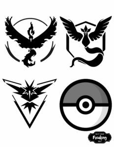 Do It Your Freaking Self - DIY Pokémon Go Pins - Do It Your Freaking Self Pokemon Camp, Camporee Ideas, Pokemon Silhouette, Pokemon Stencils, Pokemon Decal, Vinyl Images, Pokemon Room, Pokémon Party, Team Valor