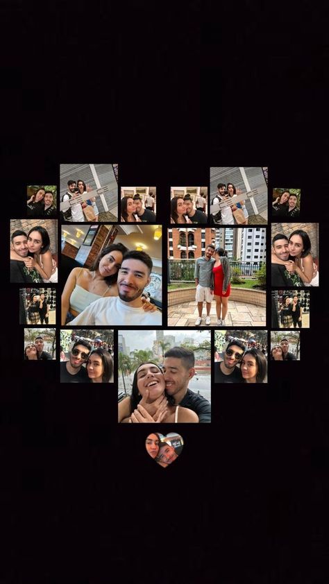 Birthday Collage Ideas For Boyfriend, Heart Template For Photos, Template For Couple Photo, Wallpaper Ideas For Boyfriend, Bday Collage Template, Insta Story For Bf Birthday, Story Idea For Bf Birthday, Aesthetic Birthday Collage Template, Couple Photo Collage Ideas Instagram