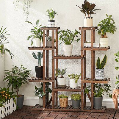 Outdoor Wall Plant, Bedroom Lounge Area, Wooden Plant Stands Indoor, Pallet Wood Projects, Support Pour Plante, Plant Stands Outdoor, Wooden Plant Stands, Support Plante, Wood Plant Stand