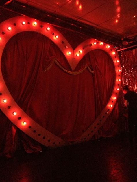 The stage at Bethnal Green Working Men's Club Cabaret Decor, Dark Cabaret Aesthetic, Moulin Rouge Prom, Burlesque Party Decorations, Cabaret Aesthetic, Cabaret Stage, Burlesque Theme Party, Burlesque Stage, Burlesque Aesthetic