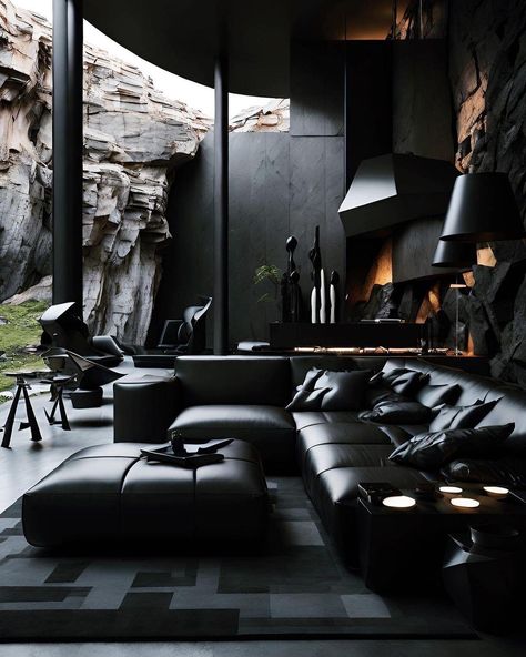 Moody Living Room Ideas, Dark And Moody Living Room, Dark Living Room Ideas, Dark Living Room, Moody Living Room, Jazz Lounge, Dark Living Rooms, Modern Gothic, Dark Design