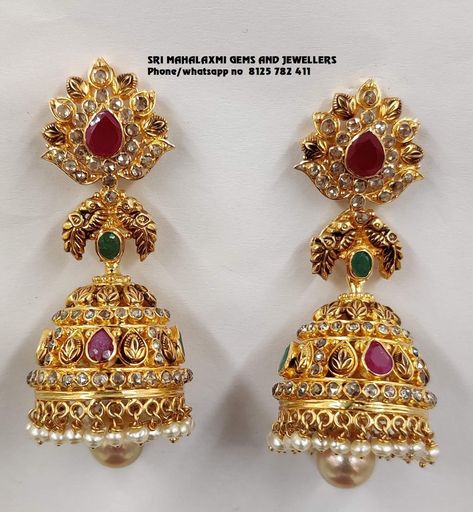 Long Jumki Design Gold, 6grams Gold Earrings Buttalu, New Model Buttalu Gold, Gold Buttalu Earrings Latest Heavy, Jumka Design Gold Latest, Buttalu Earrings Gold Bridal Latest, Kammalu Buttalu Gold, Gold Buttalu Earrings Latest, Buttalu Earrings Gold Bridal