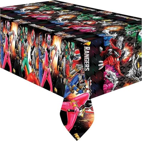 Amazon.com: Treasures Gifted Power Rangers Table Cover - Pack of 1 - Large Power Rangers Tablecloth 54in x 108in - Officially Licensed Power Rangers Birthday Party Supplies - Power Rangers Party Supplies : Home & Kitchen Dino Fury Power Rangers, Power Rangers Birthday Party, Power Rangers Party, Power Rangers Birthday, Power Ranger Birthday Party, Power Rangers Dino Fury, Power Ranger Party, Power Ranger Birthday, Treasure Gift