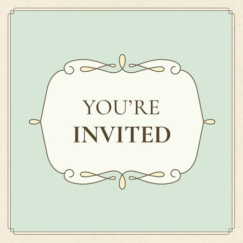 You're invited vintage wedding badge template on pastel green background you're invited | free image by rawpixel.com / Aew Pastel Green Background, Wedding Badges, Filigree Frame, Badge Template, Vintage Instagram, You're Invited, Image Frame, Youre Invited, Pastel Green