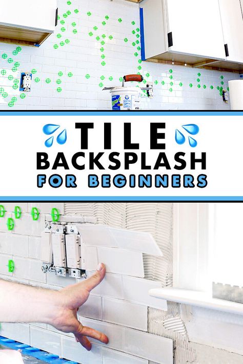 How To Install Glass Tile Backsplash, Modern Kitchen Diy, How To Install Tile, Backsplash Installation, Installing Tile, Glass Subway Tile Backsplash, Glass Mosaic Tile Backsplash, Install Backsplash, Diy Tile Backsplash