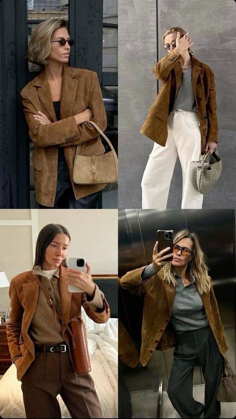 ane granado urgel (@aneurgel) • Fotos y vídeos de Instagram Women’s Suede Jacket, Suede Outfit 2024, Brown Suede Leather Jacket Outfit, Suede Fall 2024, Suede Brown Jacket Outfit, Brown Suede Jacket Outfit Woman, Oversized Suede Jacket Outfit, Camel Jacket Outfit Winter, Camel Suede Jacket Outfits