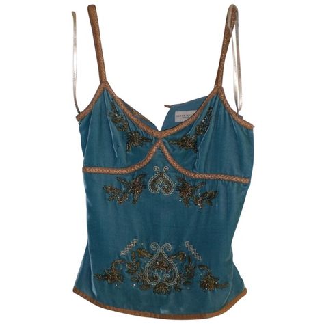 Pre-owned Karen Millen Embroidery Velvet Top Turquoise/Green ($59) ❤ liked on Polyvore featuring tops, shirts, green, turquoise tank top, blue camisole, green shirt, velvet shirt and cami tank top Embroided Top, Blue Velvet Shirt, Bohemian Green Cami Tank Top, Green V-neck Hippie Top, Fairy Grunge Tank Top, Whimsigoth Tank Top, Blue Embroidered Top, Green Cami, Turquoise Shirt