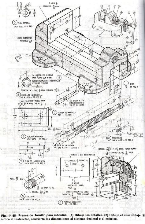 Solid Works Design, Cad Drawing Mechanical, Mechanics Drawing, Autocad Isometric Drawing, Mechatronics Engineering, Autocad Tutorial, Cnc Router Projects, Solid Works, Autodesk Inventor