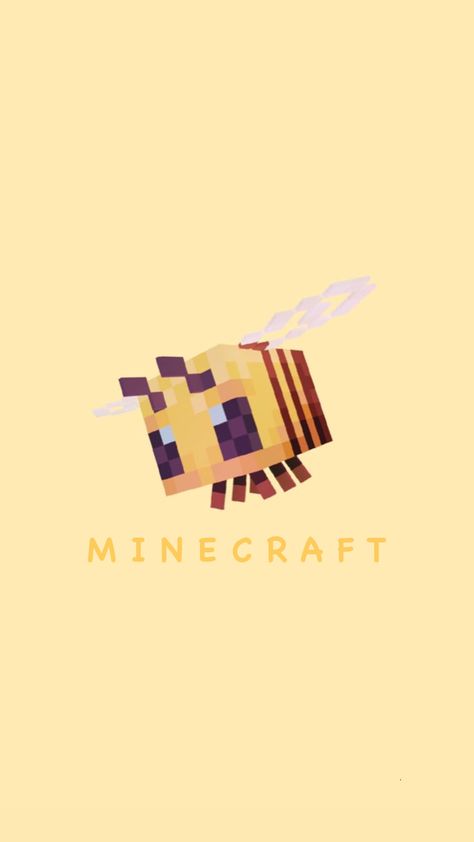 Cute Bee Wallpaper, Minecraft Bee, Bee Wallpaper, Minecraft, Bee, Yellow