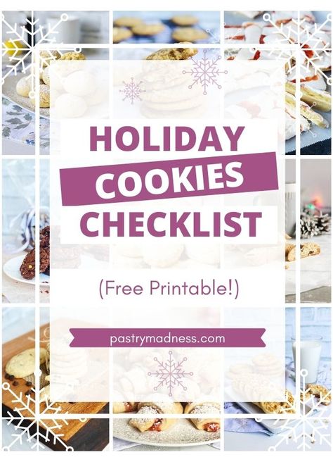 Every year I make sure to keep my pantry stocked up for all my holiday baking, but specially for making cookies. That is why I decided to create this FREE Printable Checklist to help you keep everything in check for holiday fun. Grocery List For Holiday Cookies, Cookies Photoshoot, Holiday Baking List, Making Cookies, Homemade Pastries, Savoury Baking, Printable Checklist, Baking Cookies, Free Christmas Printables