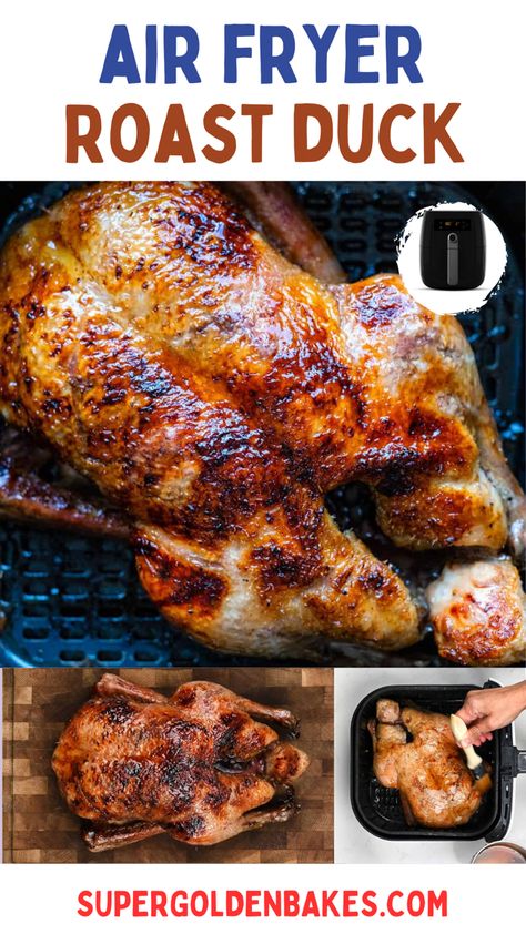 Air Fryer Roast Chicken, Air Fryer Whole Chicken, Air Fryer Roast, Cooking Whole Chicken, Whole Chicken Recipes, Whole Roasted Chicken, Air Fried Chicken, Roast Duck, Easy Air Fryer