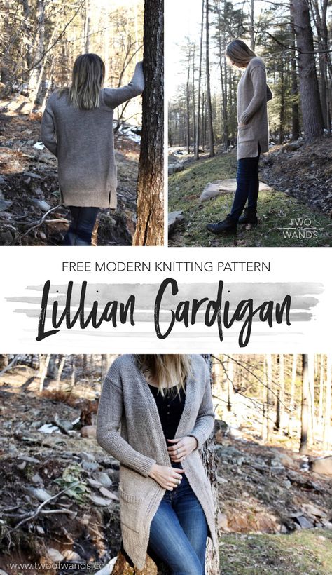 Lillian Cardigan pattern by Two of Wands Long Cardigan Knitting Pattern, Two Of Wands, Ladies Cardigan Knitting Patterns, Modern Knitting Patterns, Knitting Patterns Free Sweater, Knit Cardigan Pattern, Modern Knitting, Knitting Patterns Free Cardigans, Cardigan Knit