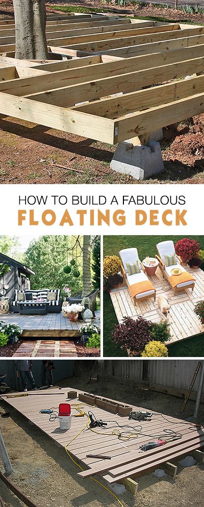 How to Build a Fabulous Floating Deck • Ideas, tips and tutorials! #floatingdecks #DIY #DIYfloatingdecks #buildafloatingdeck #islanddecks #DIYislanddecks Floating Deck Ideas, Building A Floating Deck, Floating Deck, Diy Deck, Have Inspiration, Backyard Deck, Pergola Plans, Deck Ideas, Building A Deck